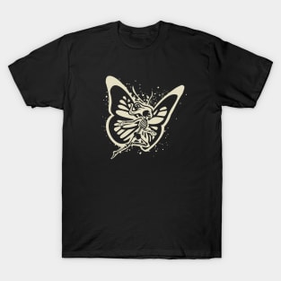 Grunge Fairycore dancing skeleton with wings T-Shirt